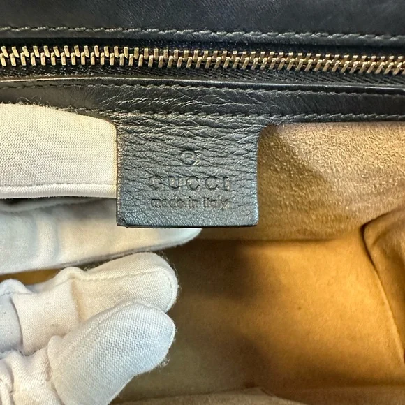 Gucci Black and Tan GG Canvas Shoulder Bag - Picture 9 of 17